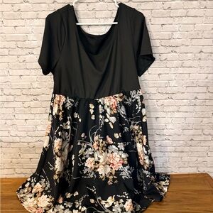 Floral Black Dress